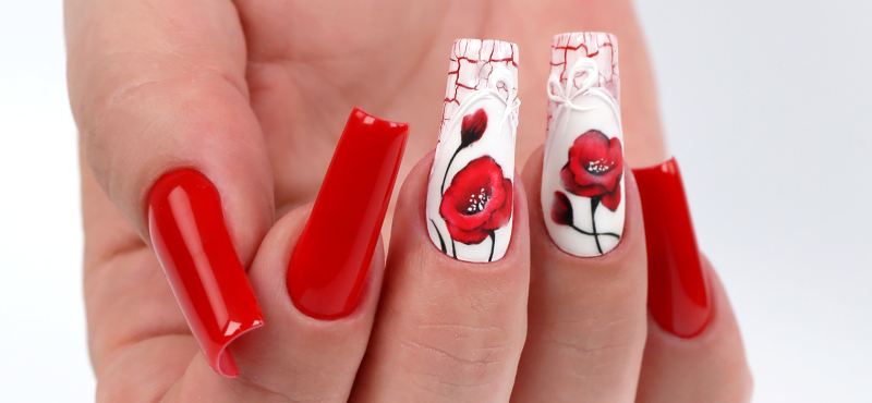 Simple poppies step by step