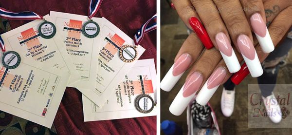 Crystal Nails’ Guin Deadman-Littlefield Takes Home Five Medals at the First Ever Nailympia USA!